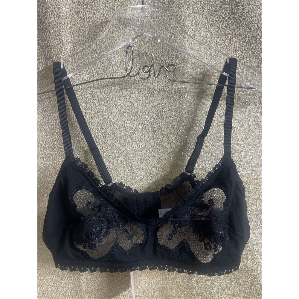 Savage X Fenty A Peek Behind The Lace Black Bralette & String Bikini Sz Lg New - Picture 5 of 13